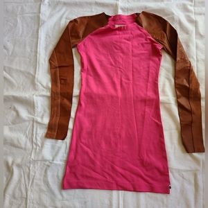 One Teaspoon leather sleeves dress small